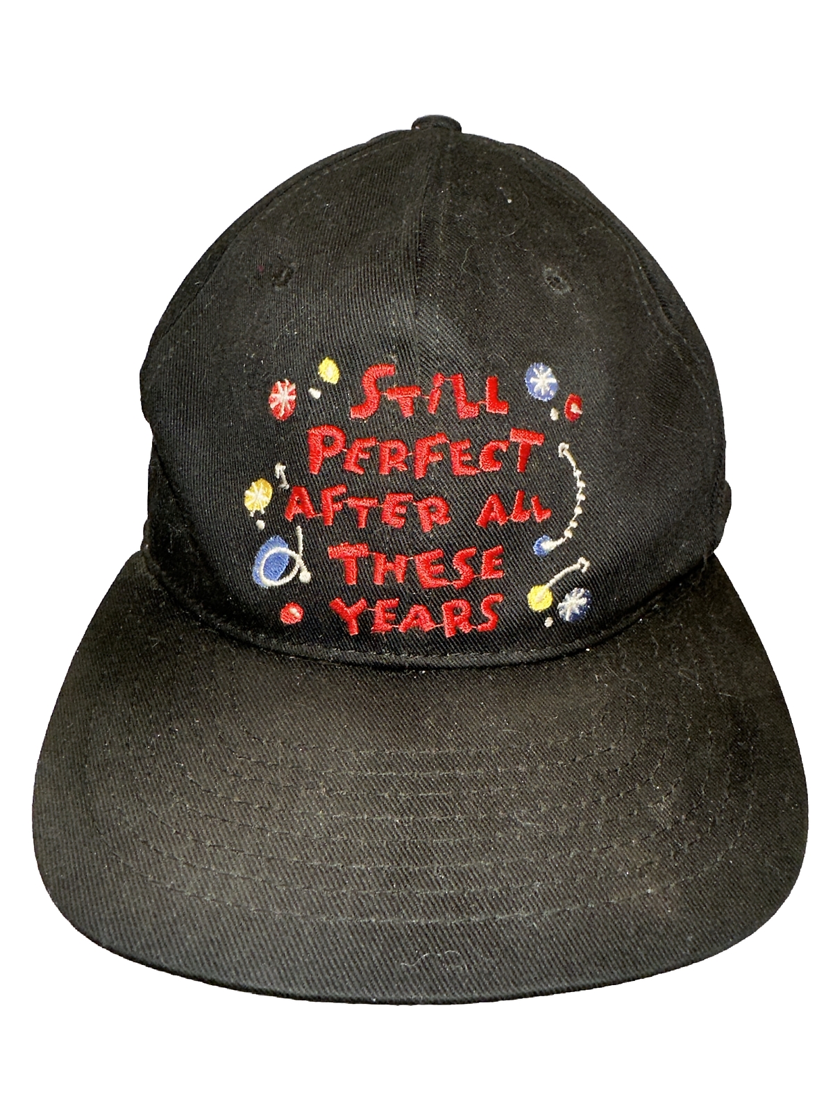 Still Perfect After All These Years Front Black Hat Cap Snapback  Shoebox Brand