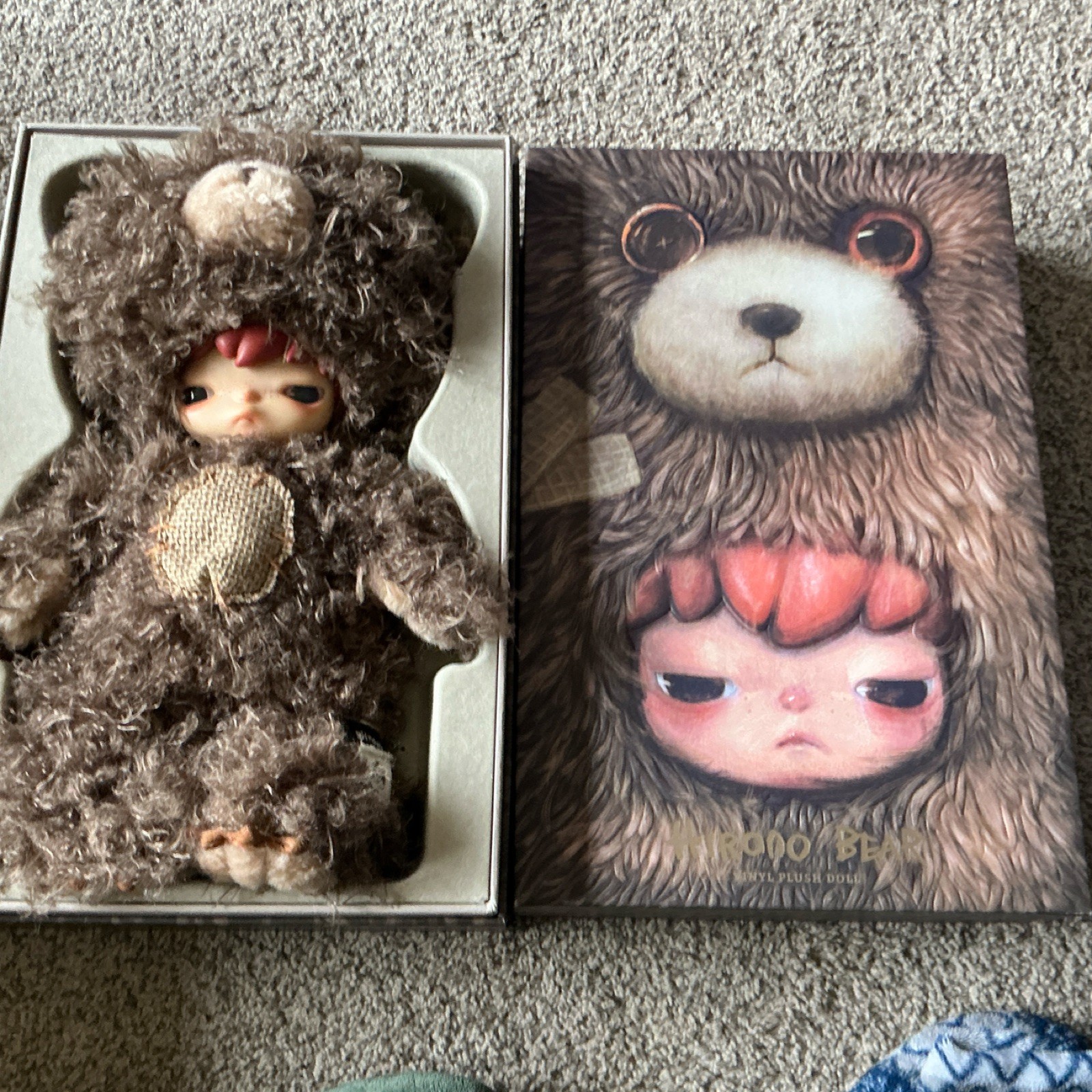 Krono Bear Brown Plush Doll Bear with Box and Illustrated Artwork