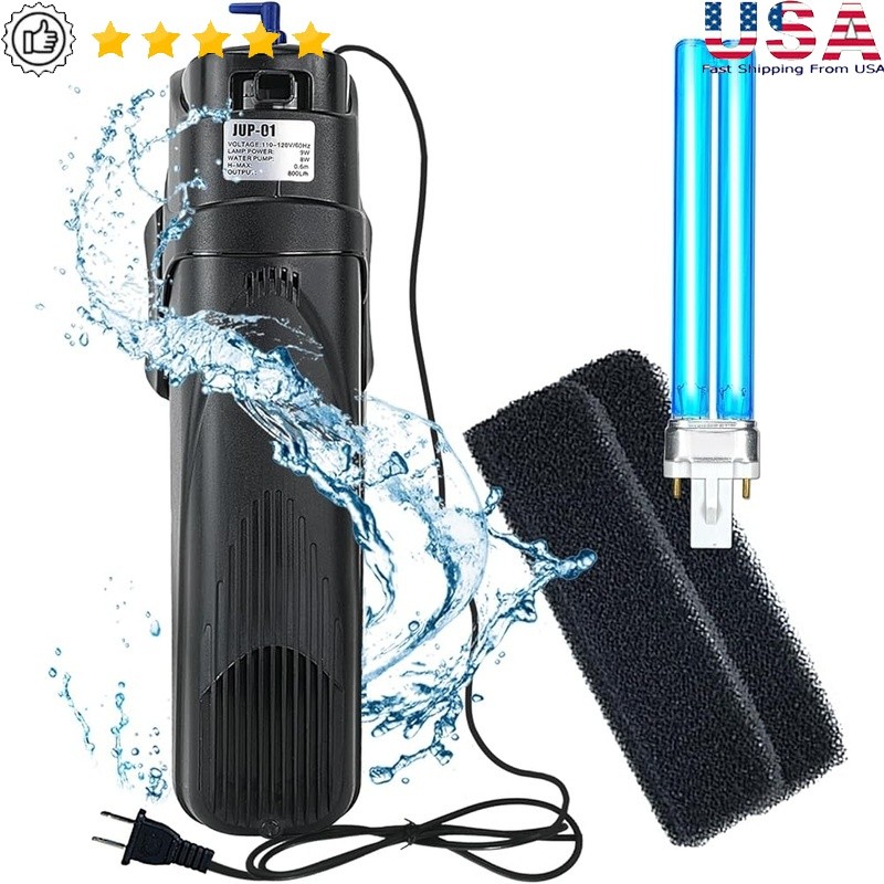 4in1 Aquarium Filter Deodorizer Oxygenation Water Circulation Cleaner Sponges US