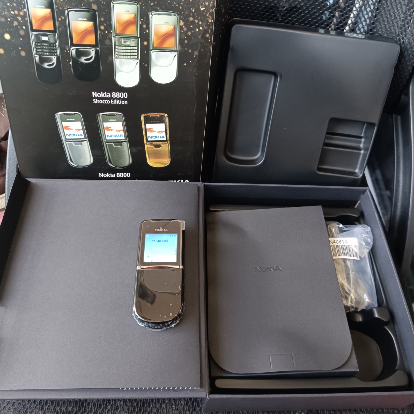 GENUINE NOKIA 8800 SIROCCO BLACK 8800S UNLOCKED GSM MOBILE PHONE MADE IN GERMANY