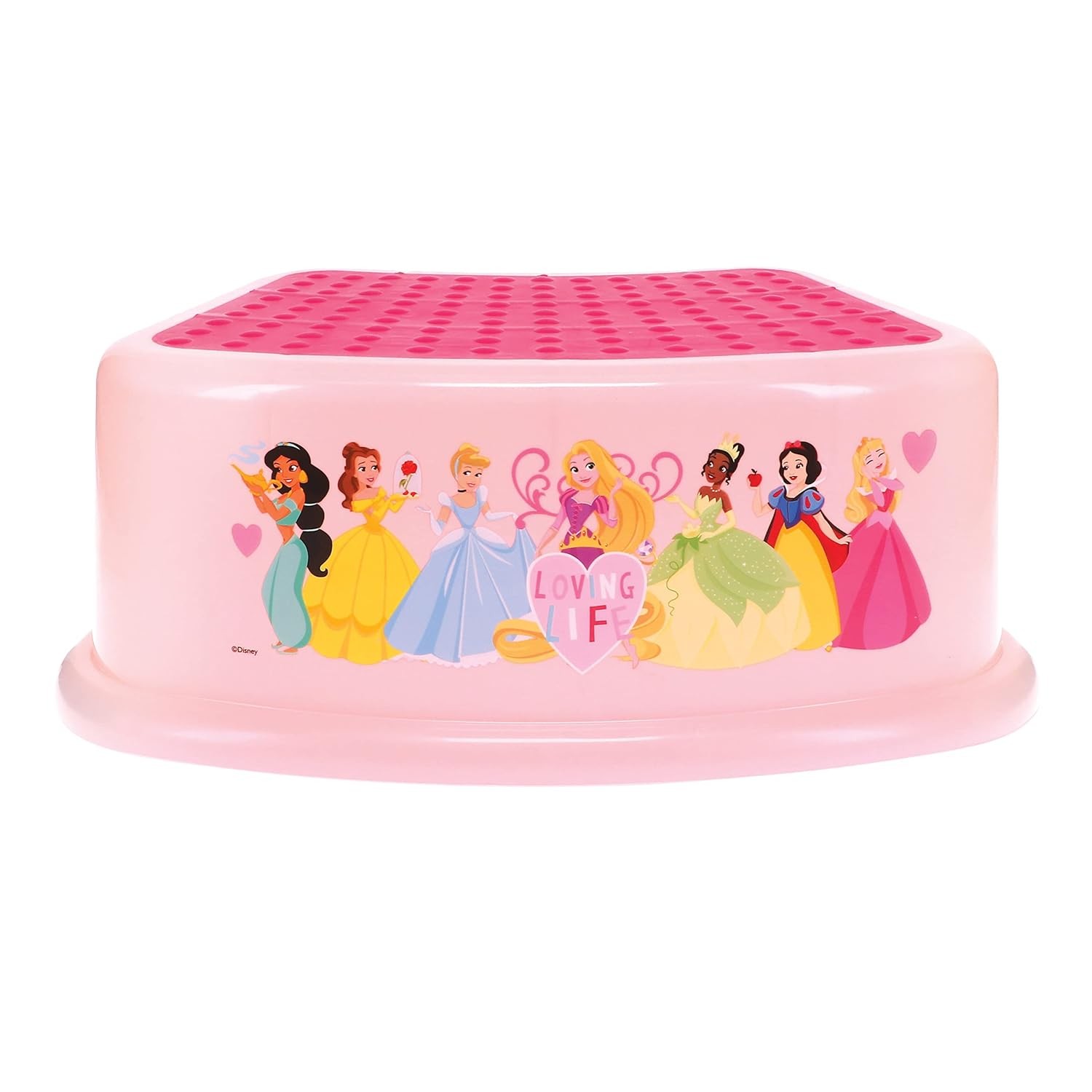 Disney Princess Loving Life Step Stool - Kids Step Stool, Potty Training, Non-Sl