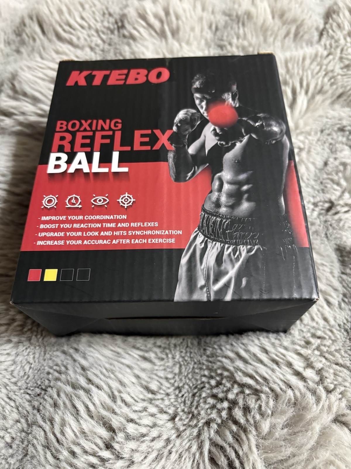 KTEBO Boxing Reflex Ball Set: 4 Balls & 2 Headbands | Improve Agility Speed