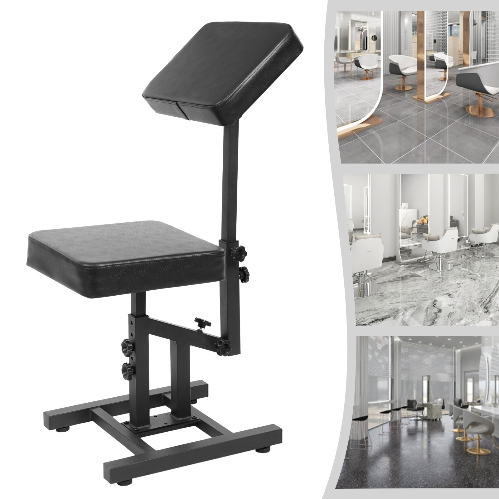 Black 180?? Adjustable Chair Multiple Use Chair Floor Standing Hair salon Chair