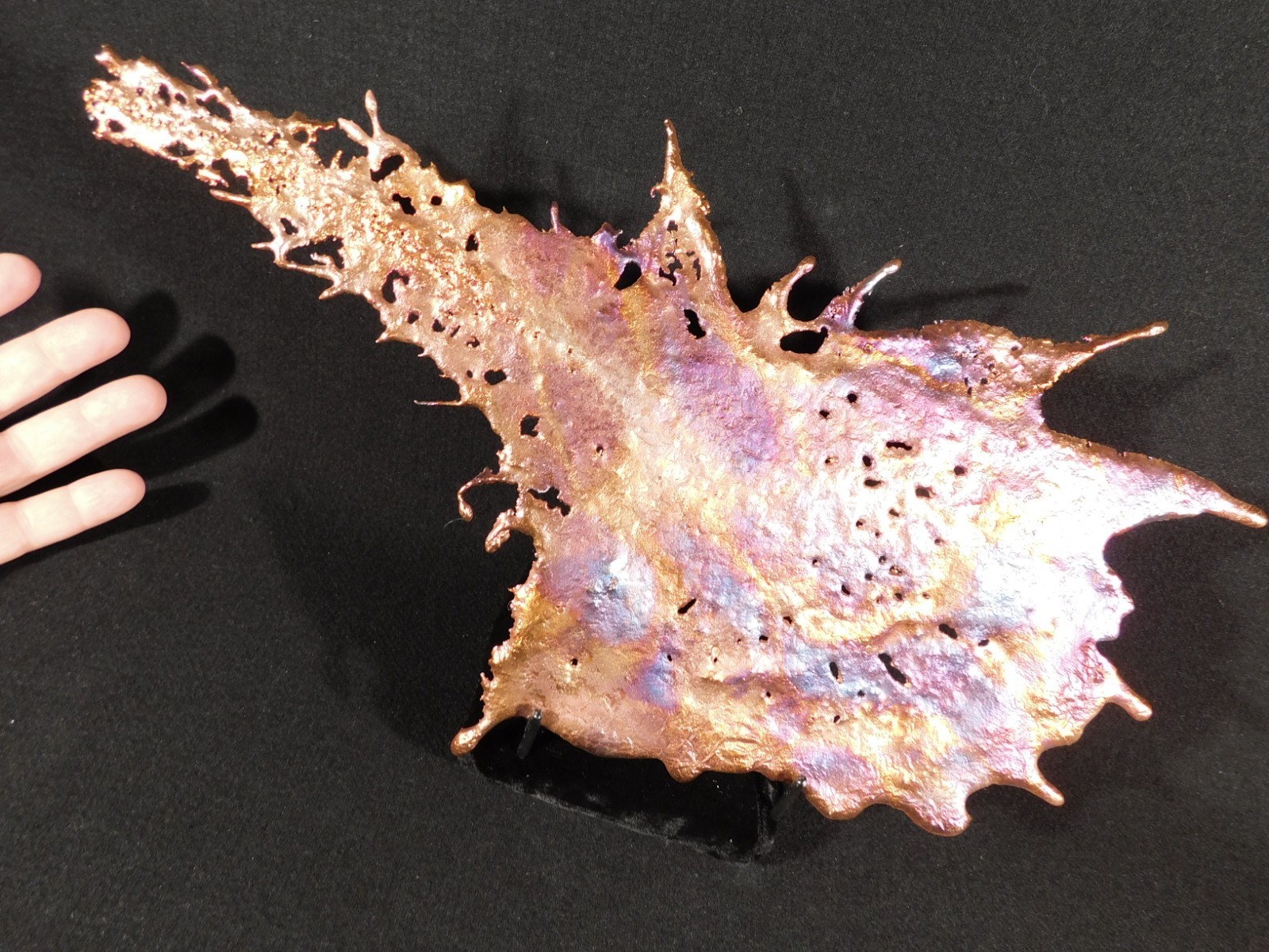 BIG! Bright Solid Solid COPPER Splash ART Sculpture Arizona 490gr