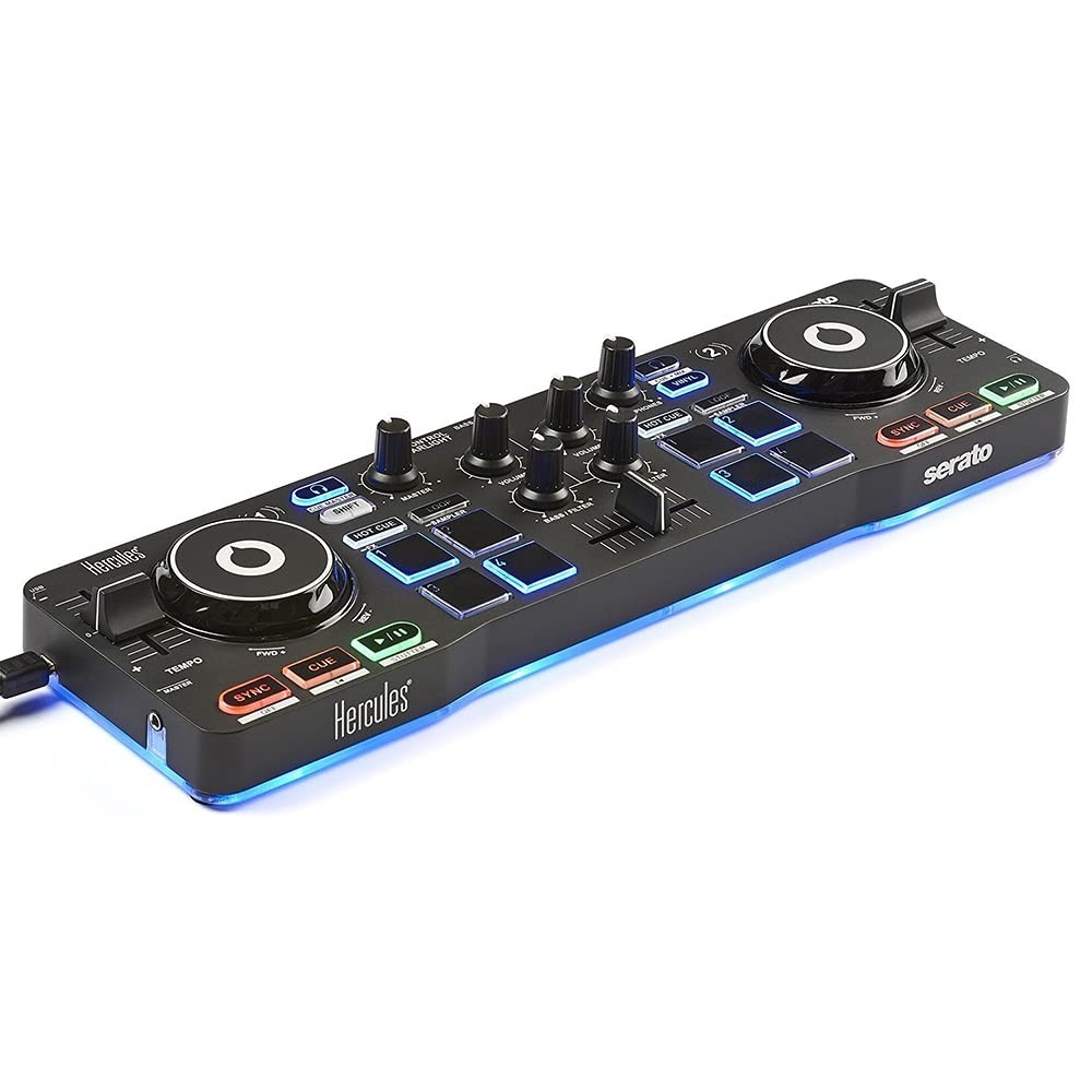 Hercules DJControl Starlight Compact 2-Deck USB DJ Controller Serato DJ Lite