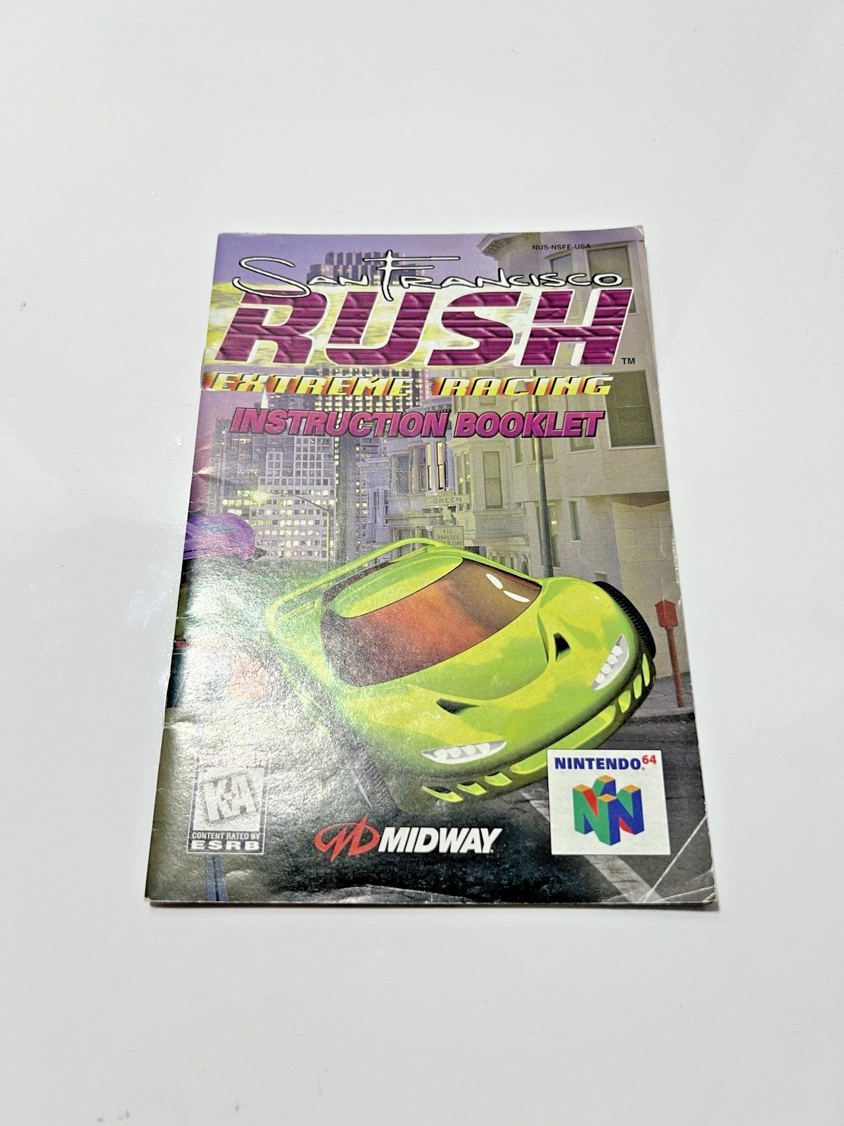 San Francisco Rush: Extreme Racing Nintendo 64 N64 Instruction Manual Booklet