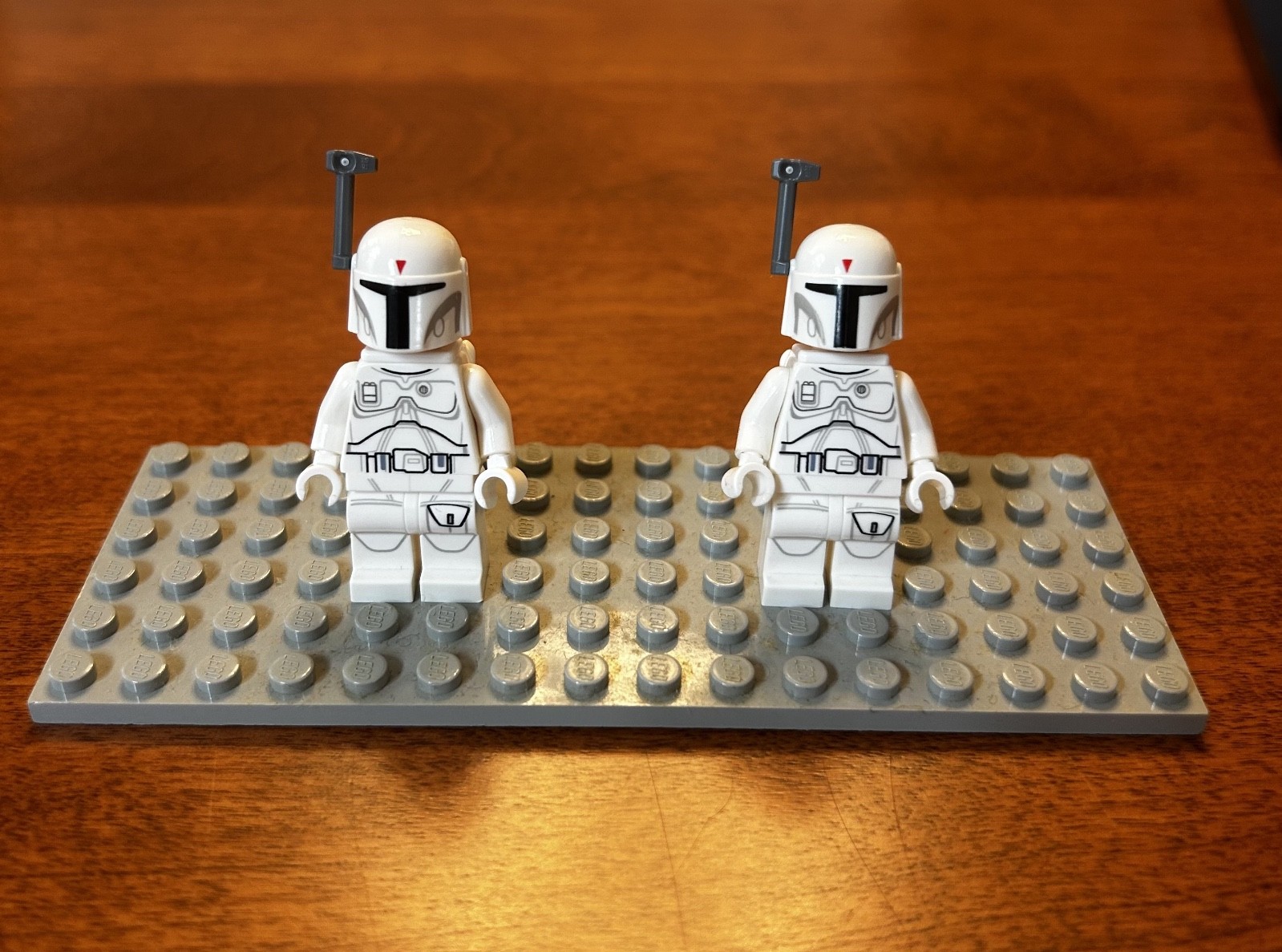 2X LEGO Star Wars White Boba Fett Prototype Minifigure SW0631