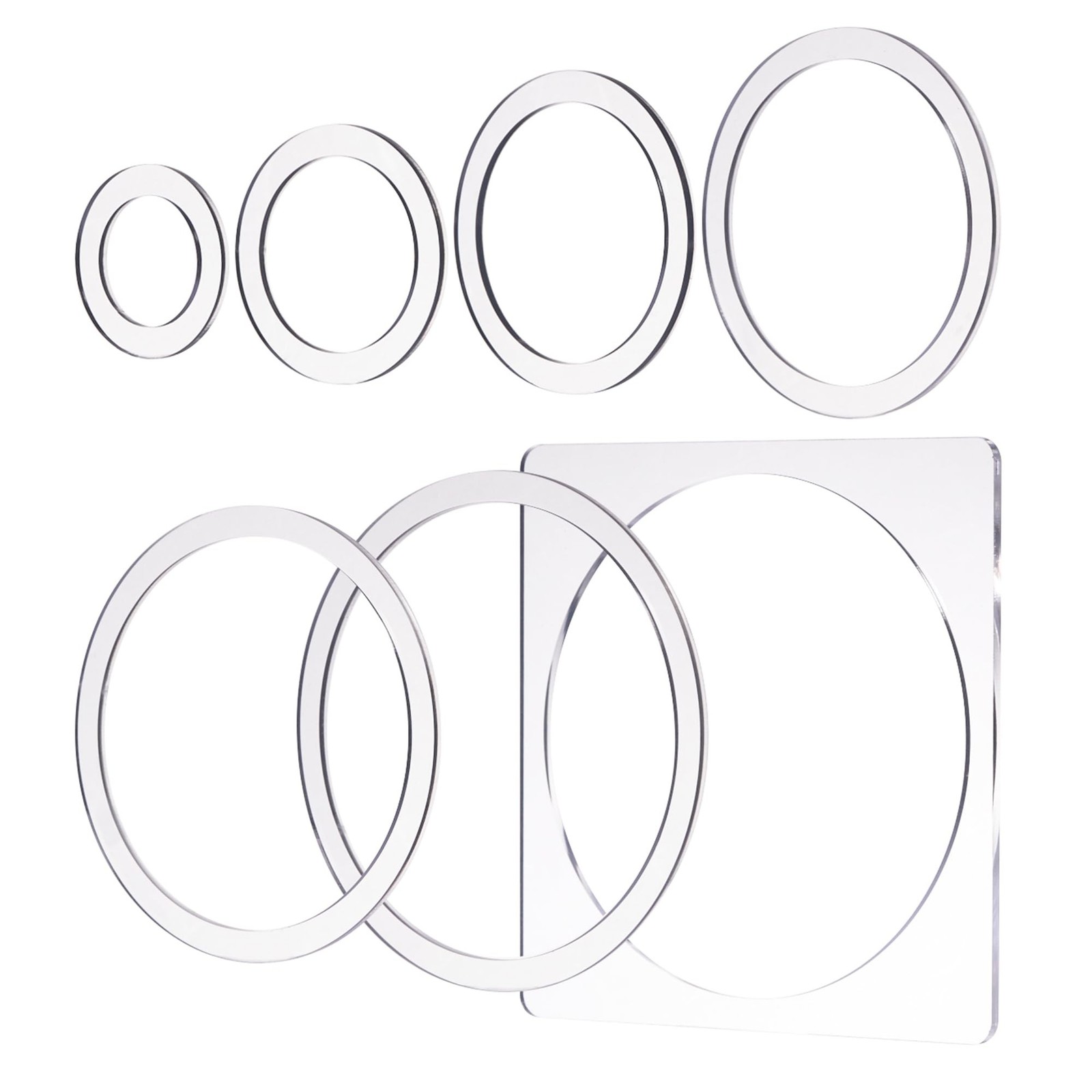 Pack of 7 Big Circle Inlay Template |Router and Decorative Templates for Wood...