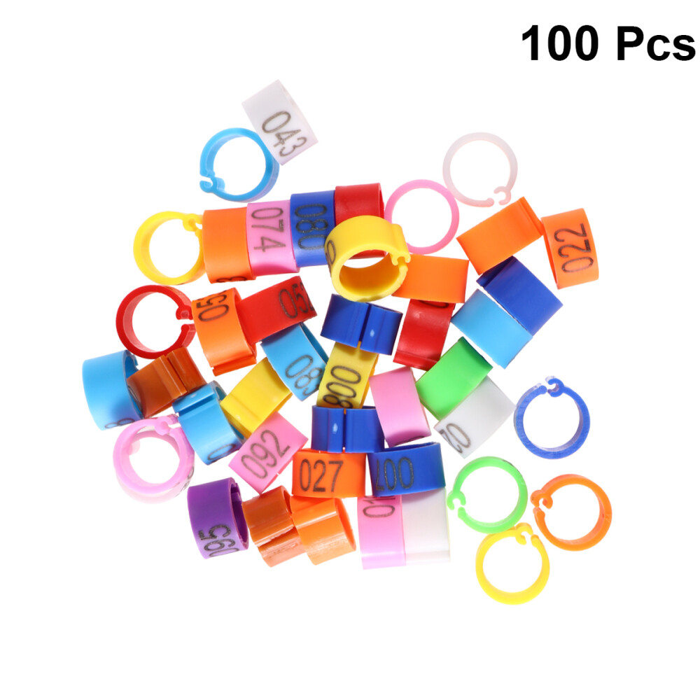 100PCS Pigeon Letter Identification Parrot Bird Opening Foot Rings Bird Supplies