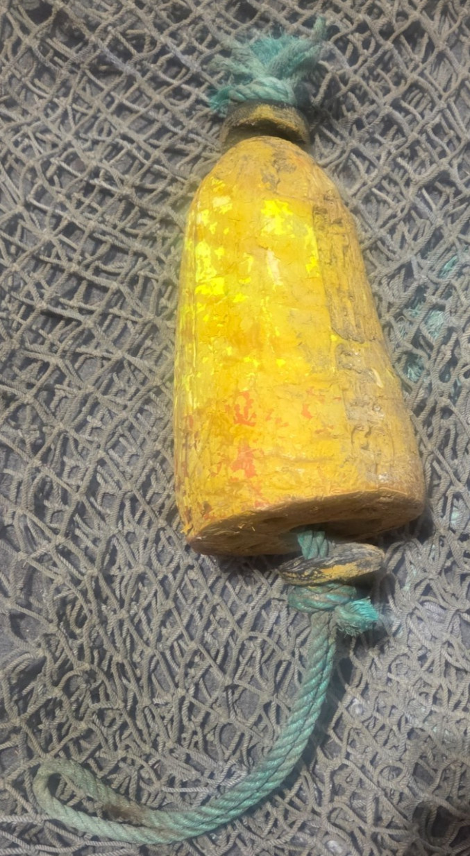 7x12 Used Crabbing Buoy - Authentic Ocean Wear - GREAT Character & Texture