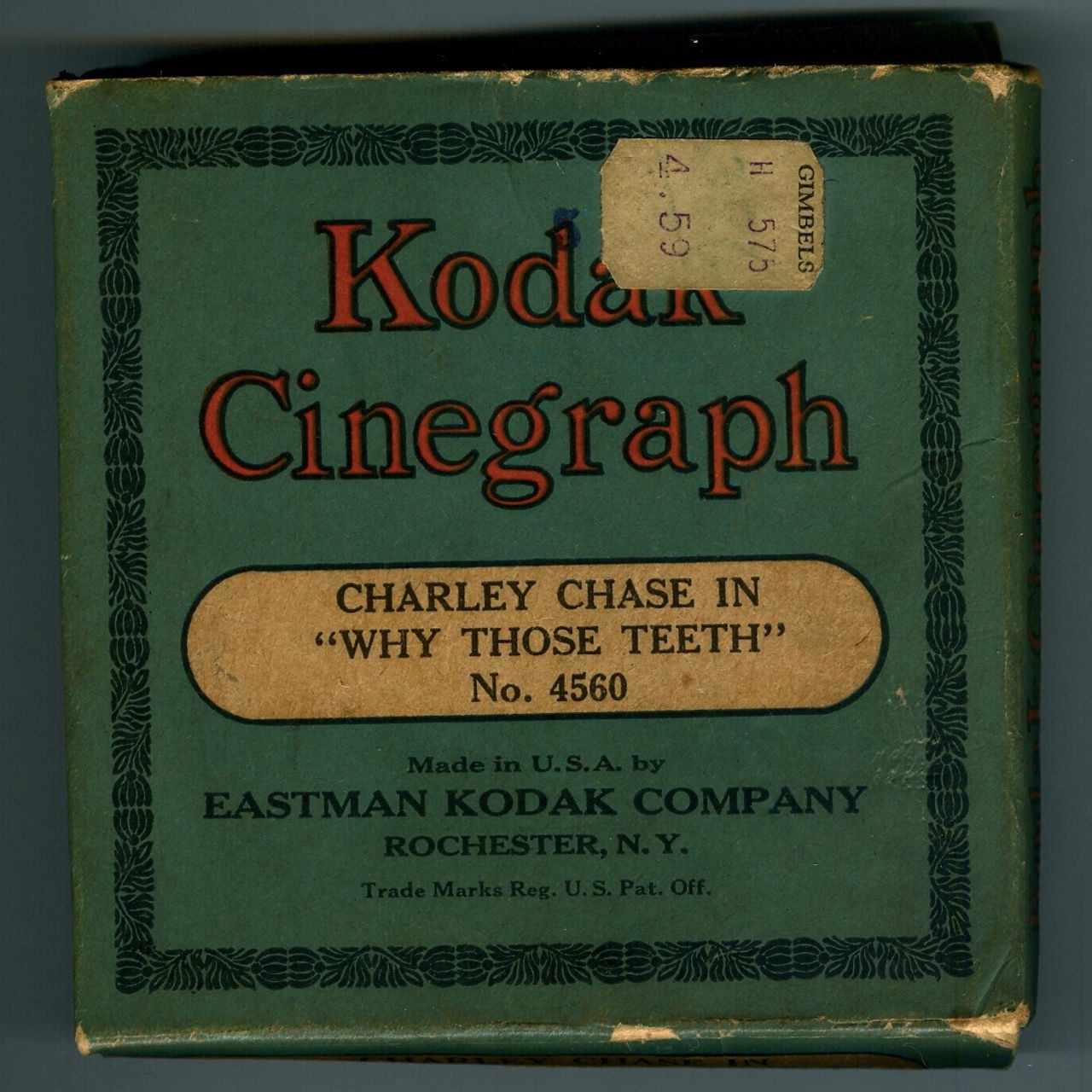 Vintage 1932 CHARLEY CHASE Why Those Teeth! Rare KODAK CINEGRAPH 16mm Film 4560!