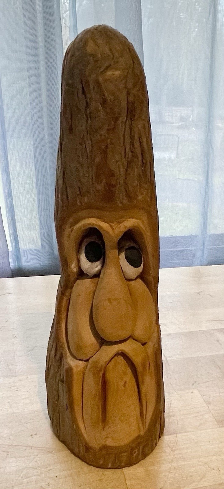 VINTAGE TREE SPIRIT MAN FACE SCULPTURE CARVING!! FOREST FOLK BY SAFIRE!
