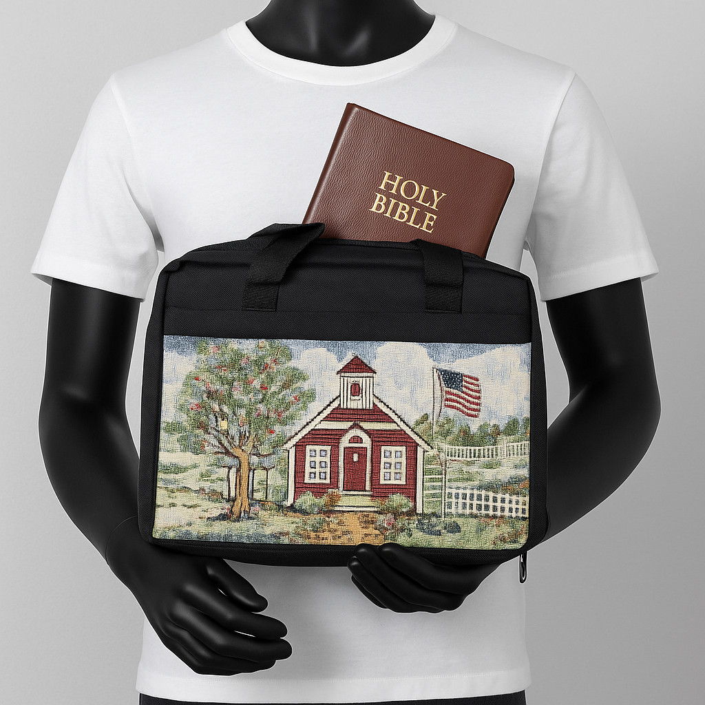 Zondervan Gifts Vintage Large Bible Carrying Case Christian Tapestry Schoolhouse