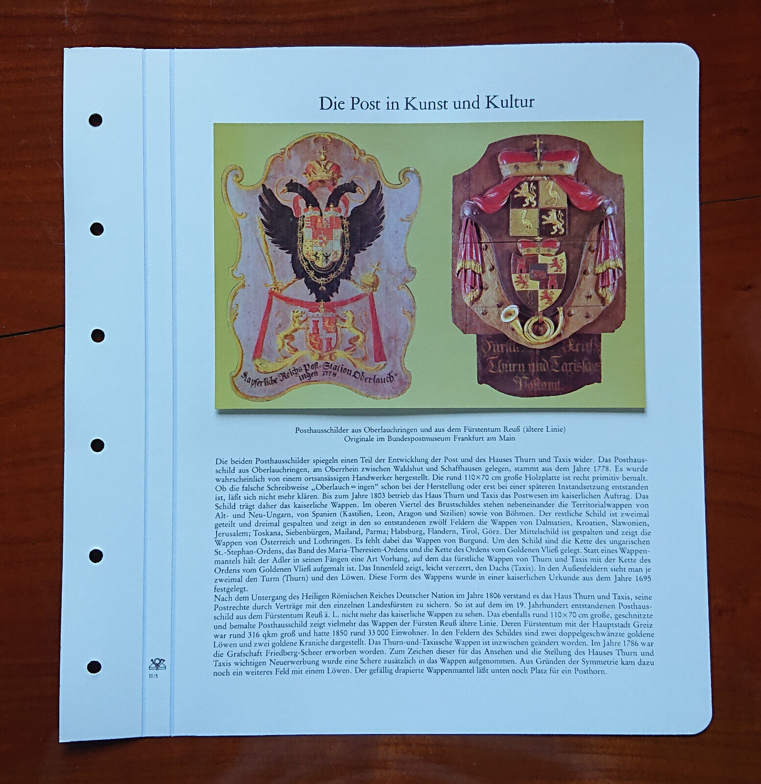 Vordruckblatt the Post Art & Culture Posthausschild Oberlauchringen Reuß 1778