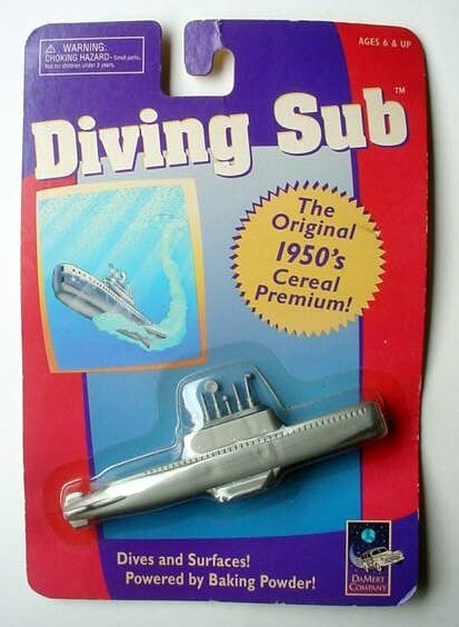 NEW 2002 THE ORIGINAL 1950's CEREAL PREMIUM DIVING SUB TOY EXACT REPLICA DaMert
