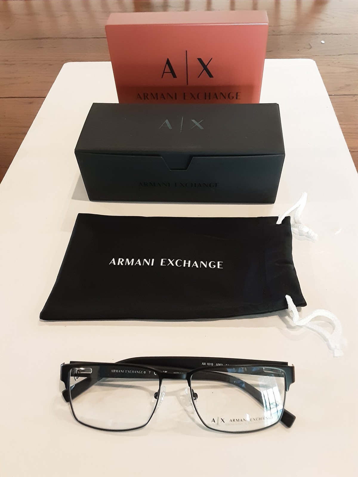Armani Exchange AX 1019 6064 Eyeglasses Frames Adult Black 54-17-140