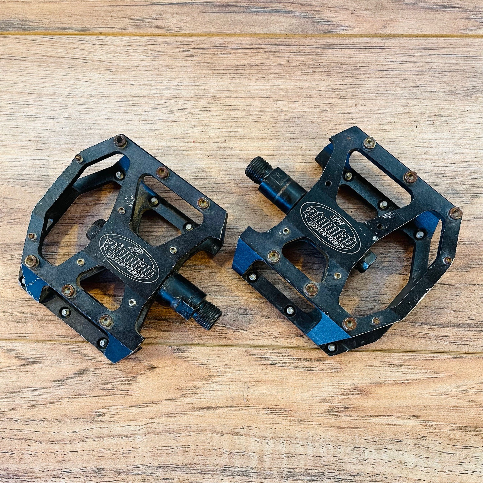 Rare Atomlab Flatboy 9/16 BMX Pedals CNC Black Aluminum