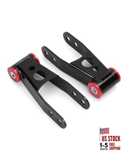  2" Rear Drop Shackles for 1999-2019 Silverado 1500 & Sierra 1500, 1"-2" 