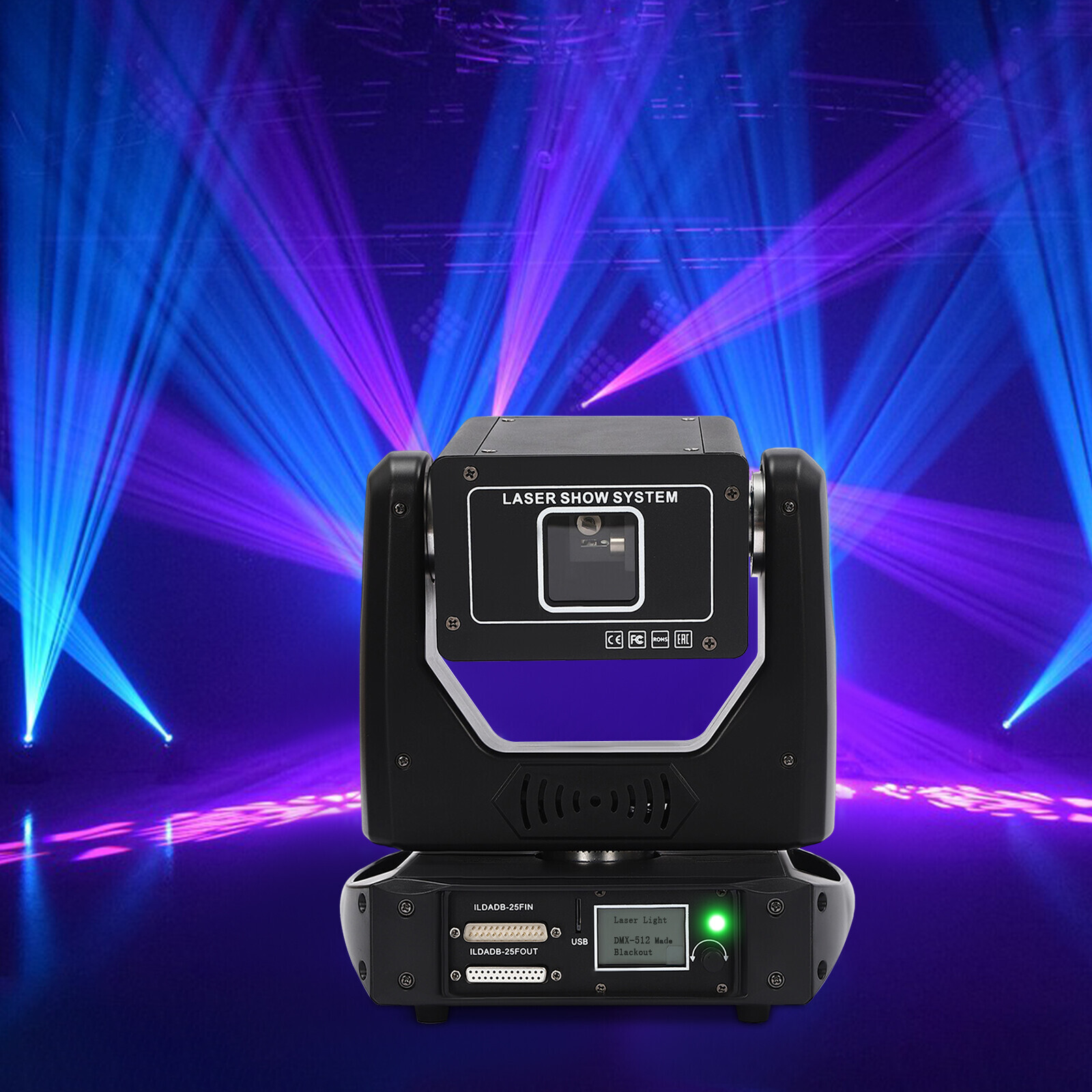 6W Laser Moving Head Stage Light RGB DJ Lighting Beam DMX Stage Lighting Effect