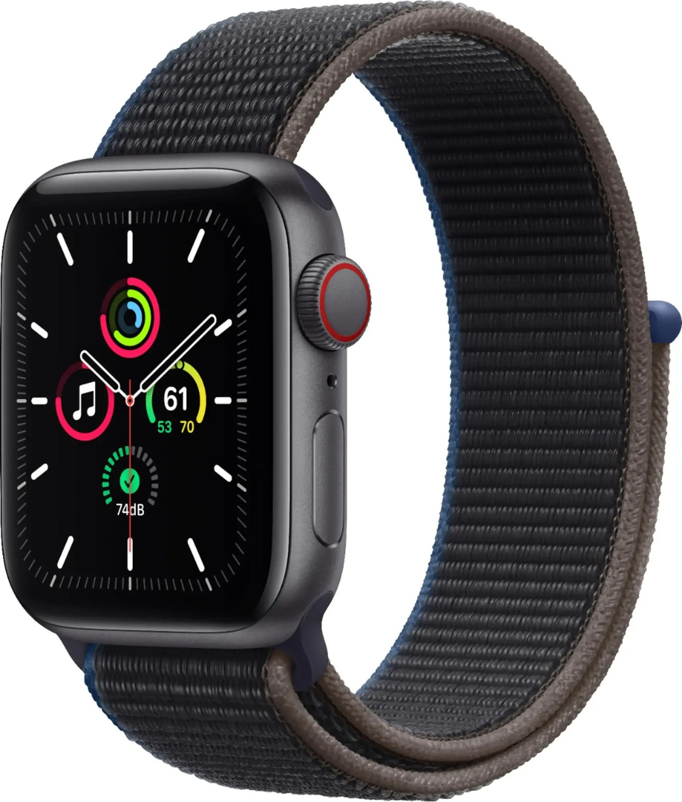 Apple Watch SE 1st Gen GPS+LTE 40MM Space Gray Aluminum Case Charcoal Sport Loop