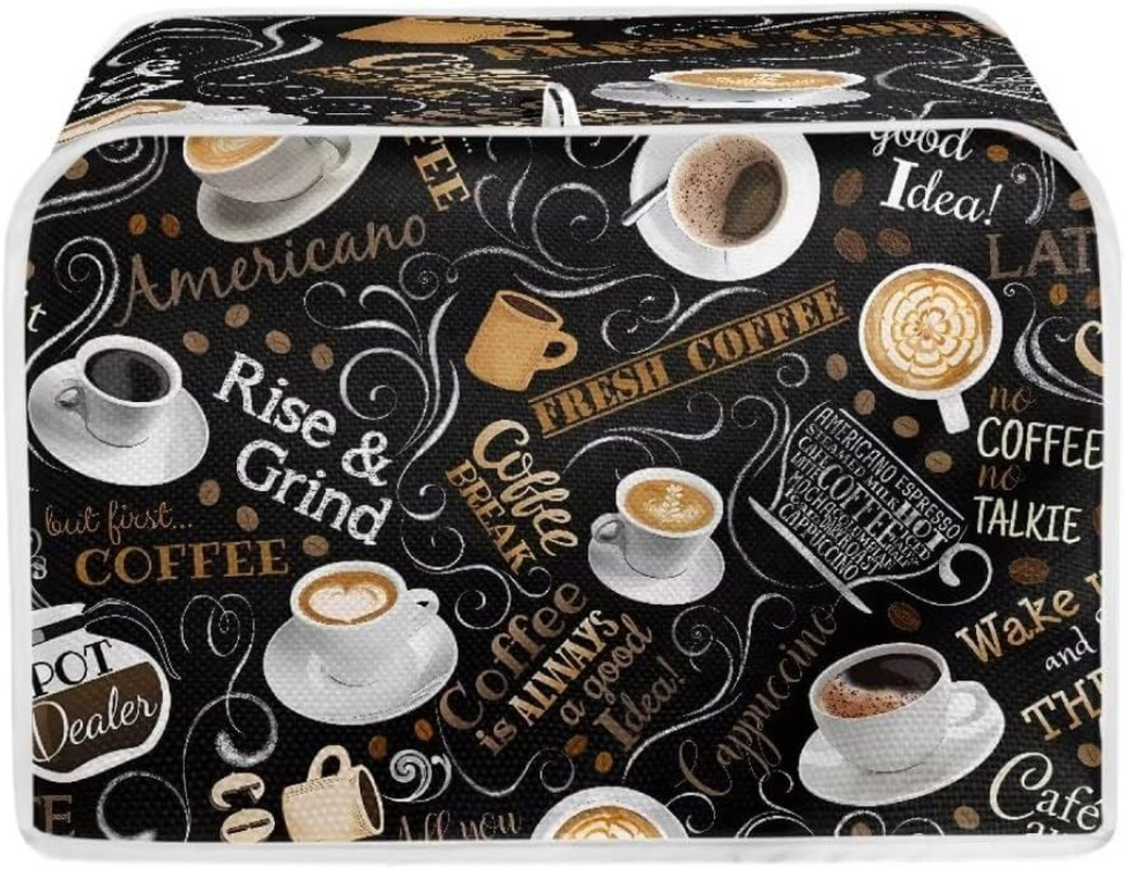 Coffee 2 Slice Toaster Cover Appliance Cover Toaster Dust and Fingerprint,Washab