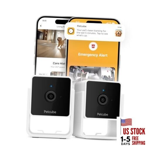  Cam Indoor Home Security Camera with 1080p HD Video, Two-Way Cam pack of 2