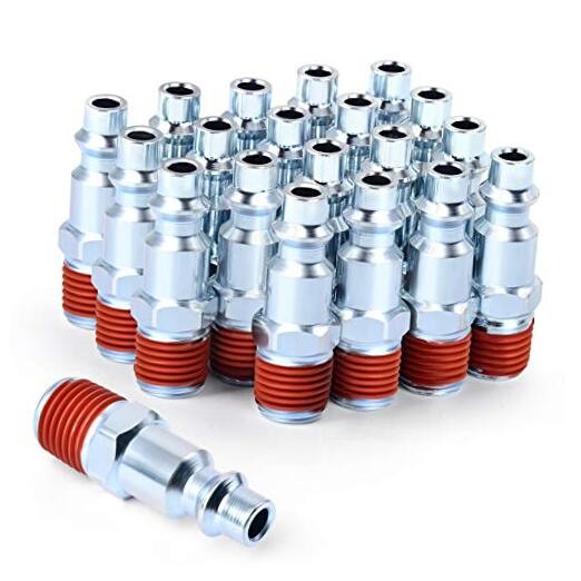  1/4-Inch NPT Male 1/4" MNPTx1/4" Flow,20 Pack Steel, Galvanized（Coating）