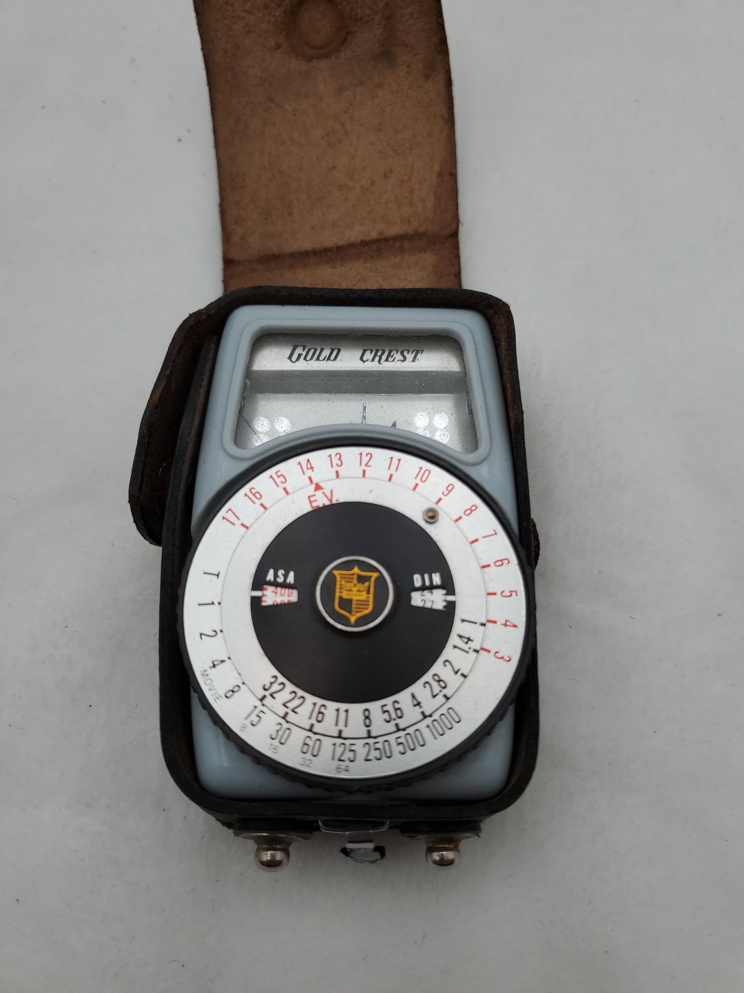 Gold Crest Camera Light Meter Leather Snap Close Case Untested Vintage Japan