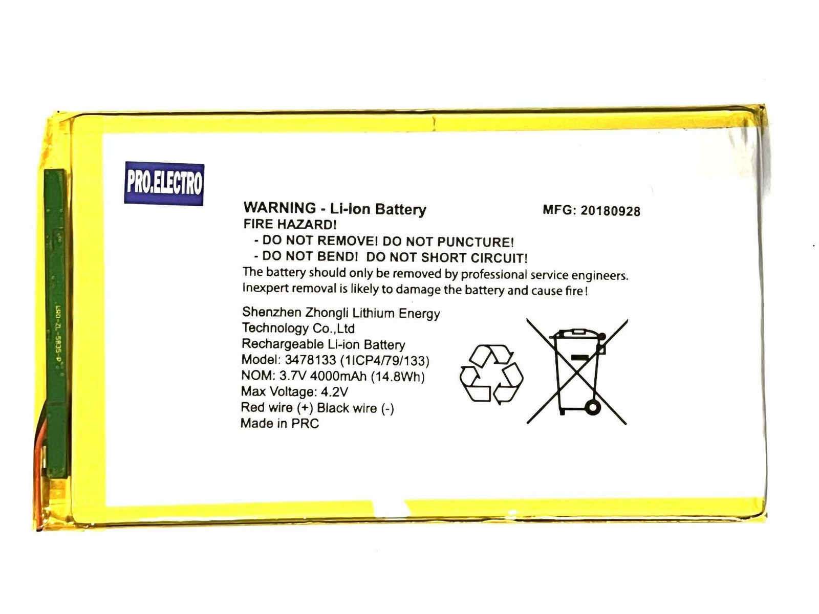 Battery Archos 3478133 1ICP4/79/133 3.7V AC101AS3G AC101AS3GV2 101 Access 3G O