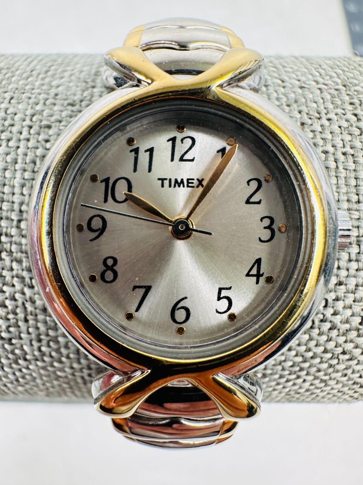 Timex Watch Womens 26mm Two Tone Stretchy Band Classic Everyday New Battery