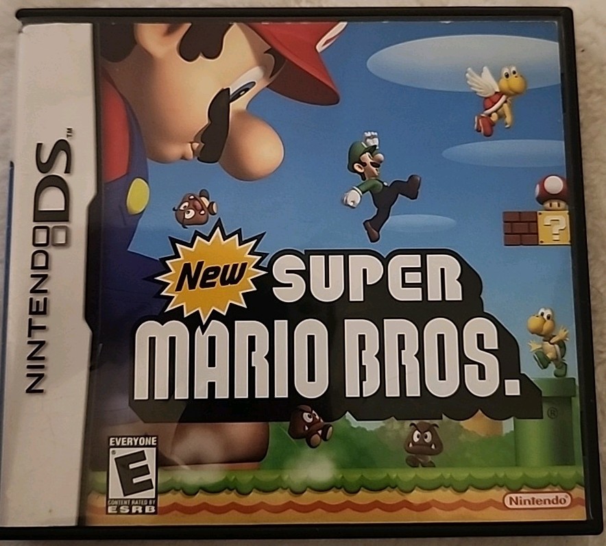Super Mario Bros. Nintendo DS Game, Insert And Case