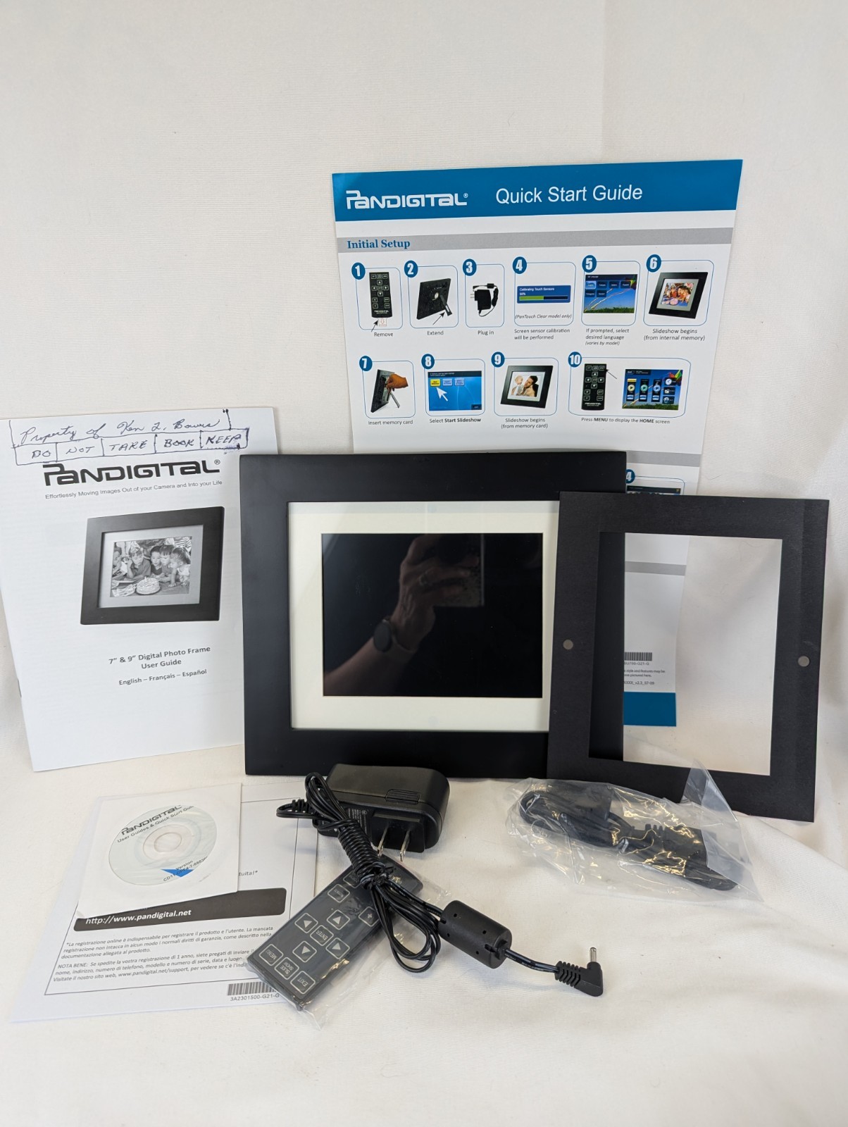 Digital Picture Frame. Open Box but it appears never used. 