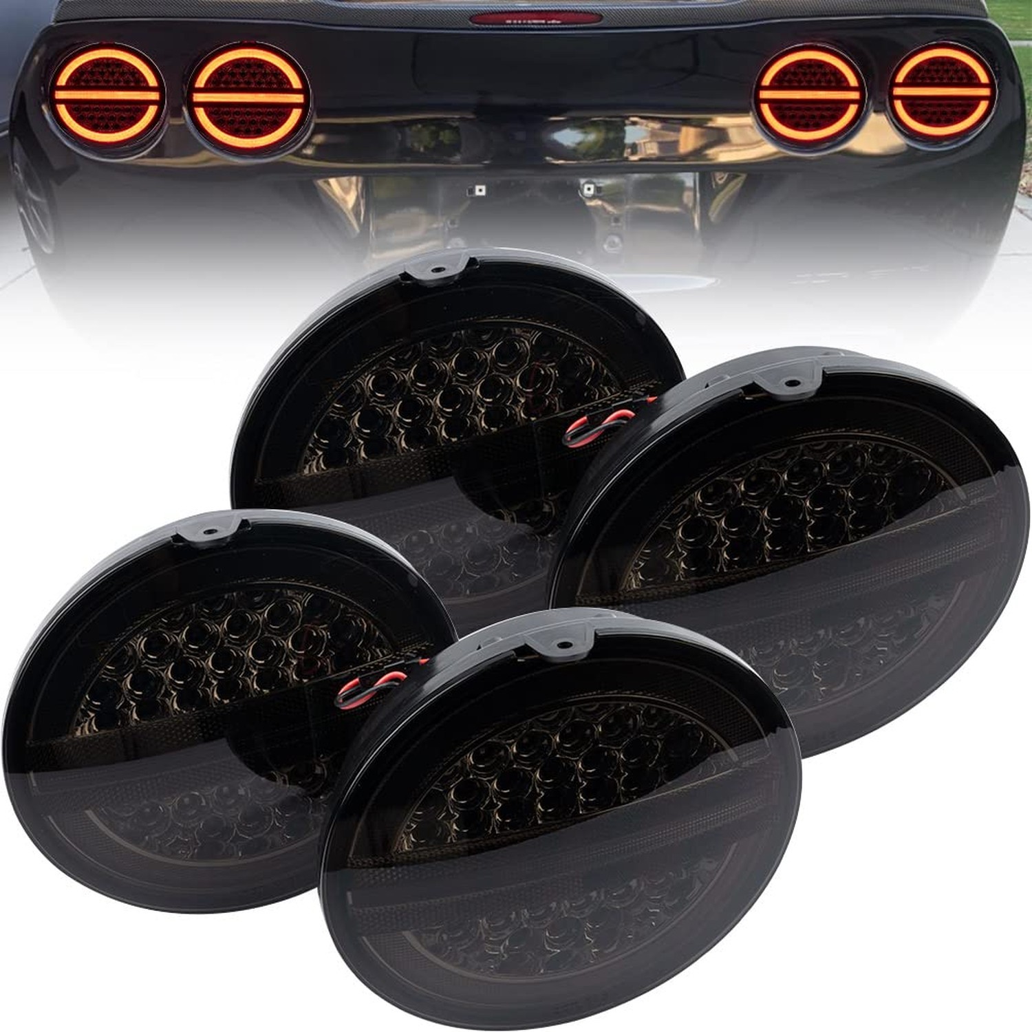 C6 Corvette LED Tail Turn Signal Light Assembly For Chevy Corvette 2005-2013 ...