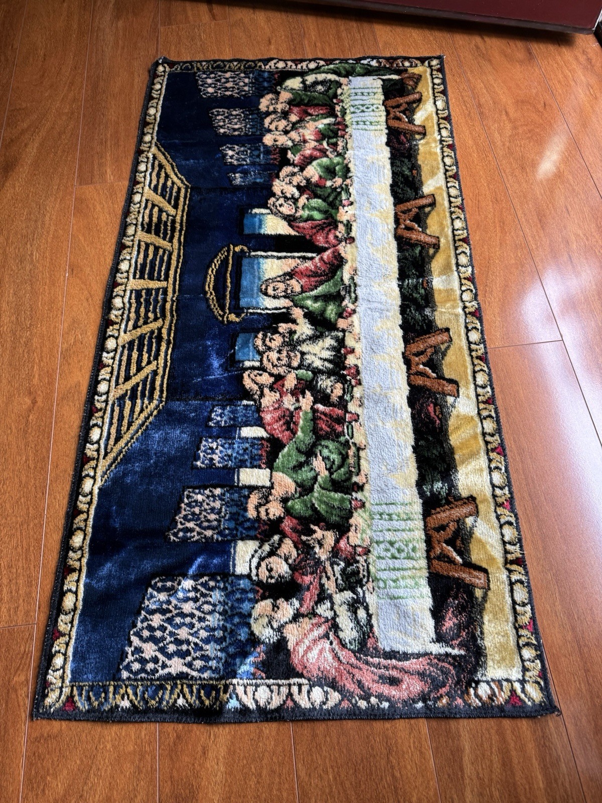 VTG The Lord's Last Supper 39” X 19” Religious Holy Wall Hanging Tapestry ITALY