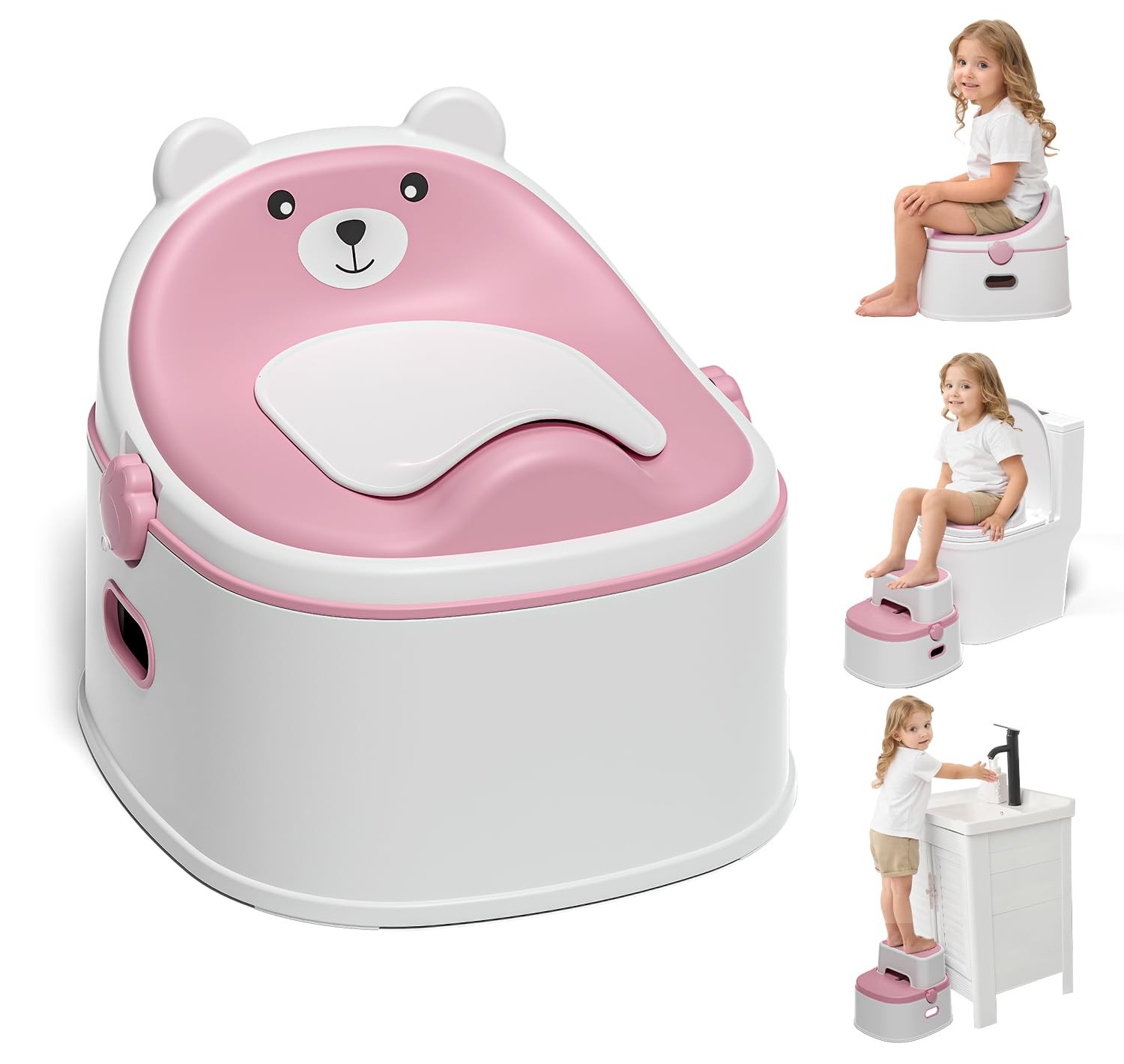 3-in-1 Toddler Potty Training Toilet for Boys & Girls - Convertible Potty Chair 