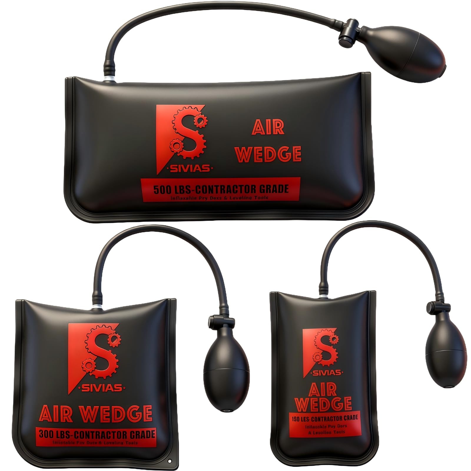 3 Air Wedge Inflatable Bag Pump Lockout For Automotive Car Door Professional kit