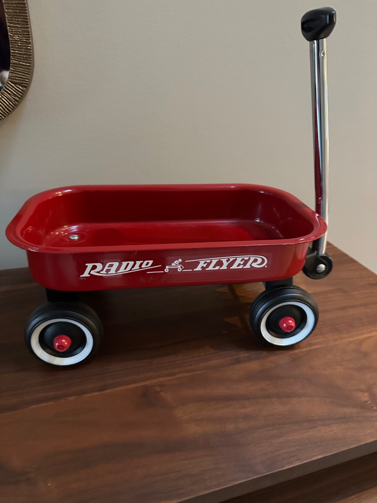 RADIO FLYER Mini Toy Metal Red Wagon for Dolls and Stuffed Animals Vintage