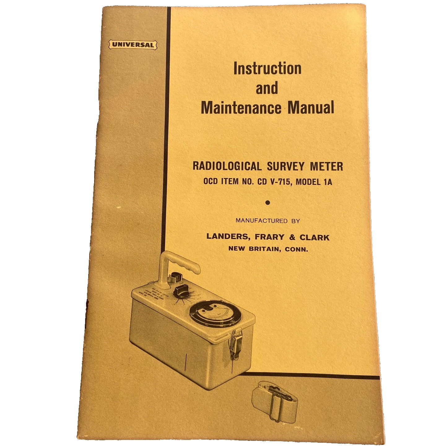 Radiological Survey Meter CD V-715 Model 1A Instruction Maintenance Manual VTG