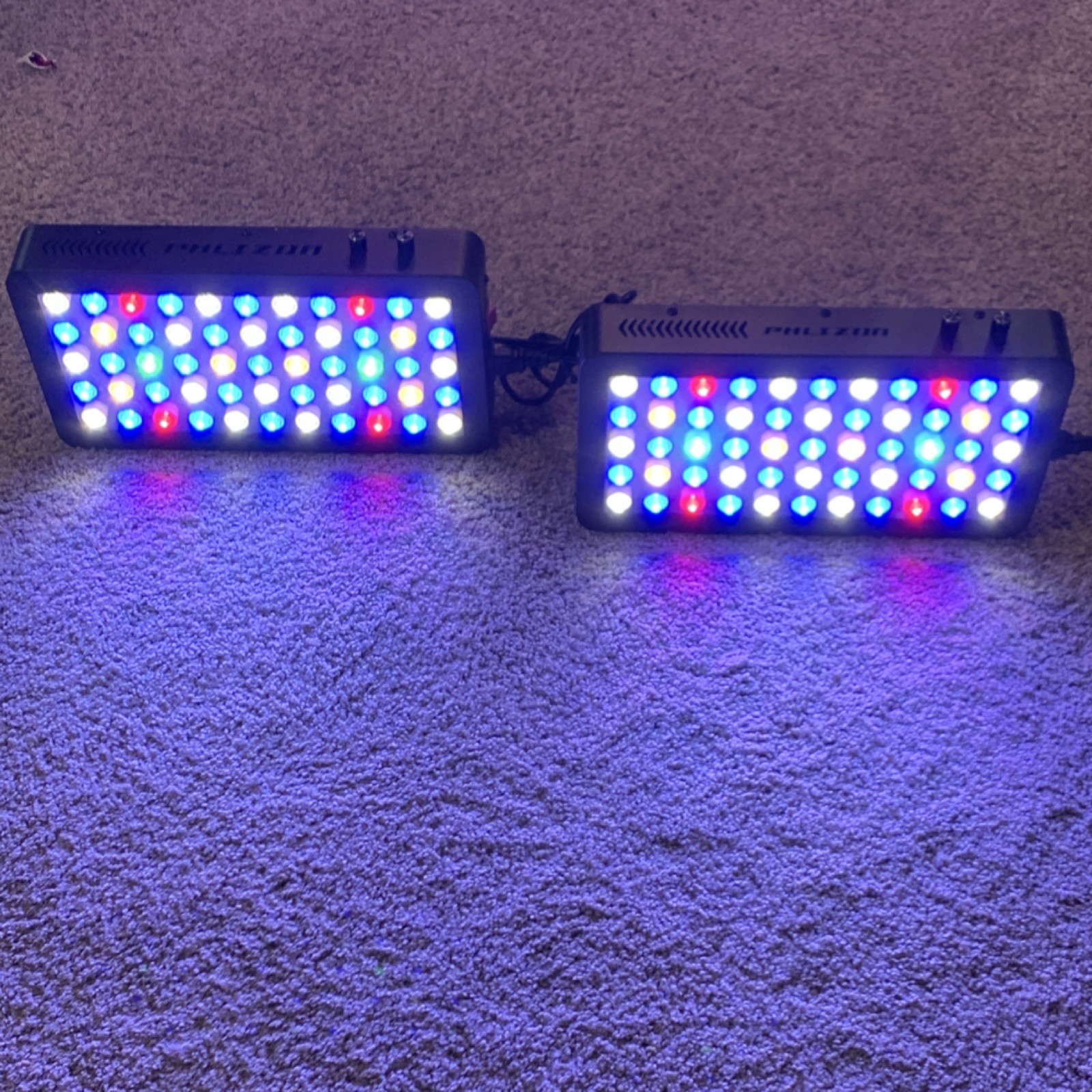 Phlizon 55PCS*3W (165w) Full Spectrum LED Aquarium Light Fresh/Salt Black Box. 