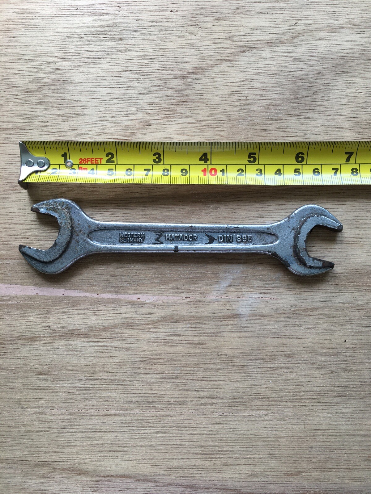 Vintage Retro Mercedes Benz Matador DIN-895 17mm X 19mm Open End  Spanner Wrench