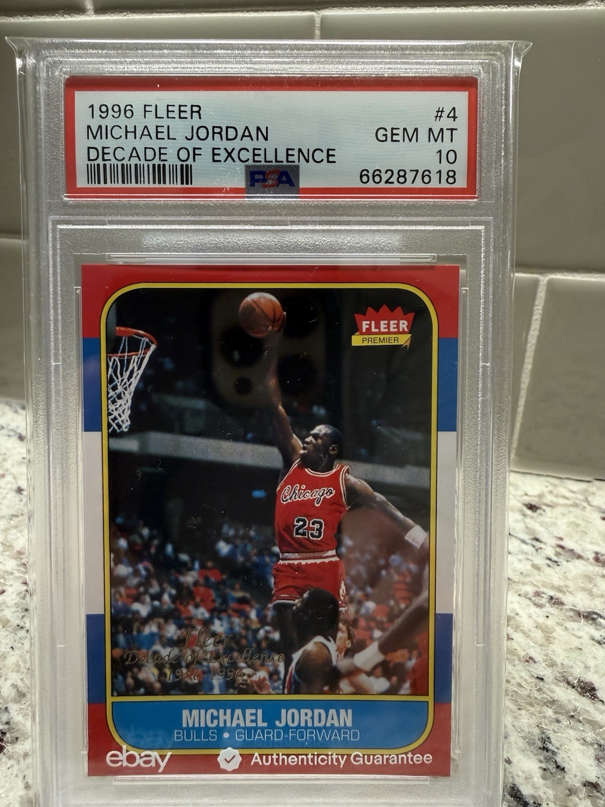 1996 Fleer Michael Jordan Decade of Excellence #4 PSA 10 GEM MT Chicago Bulls