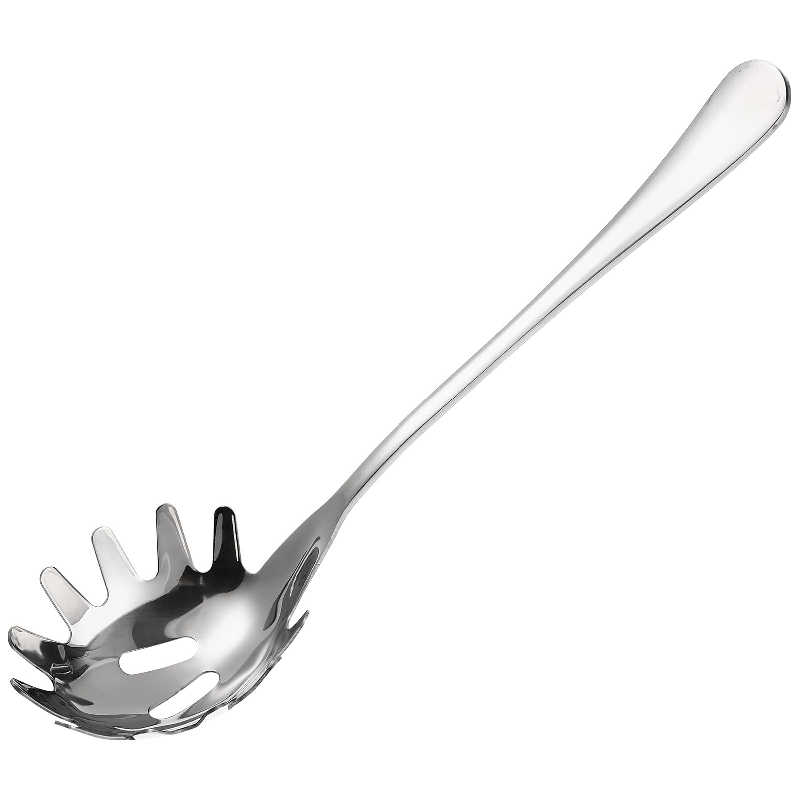 Stainless Steel Pasta Spoon, Spaghetti Spoons Server, 9.4 Inches, Silver 