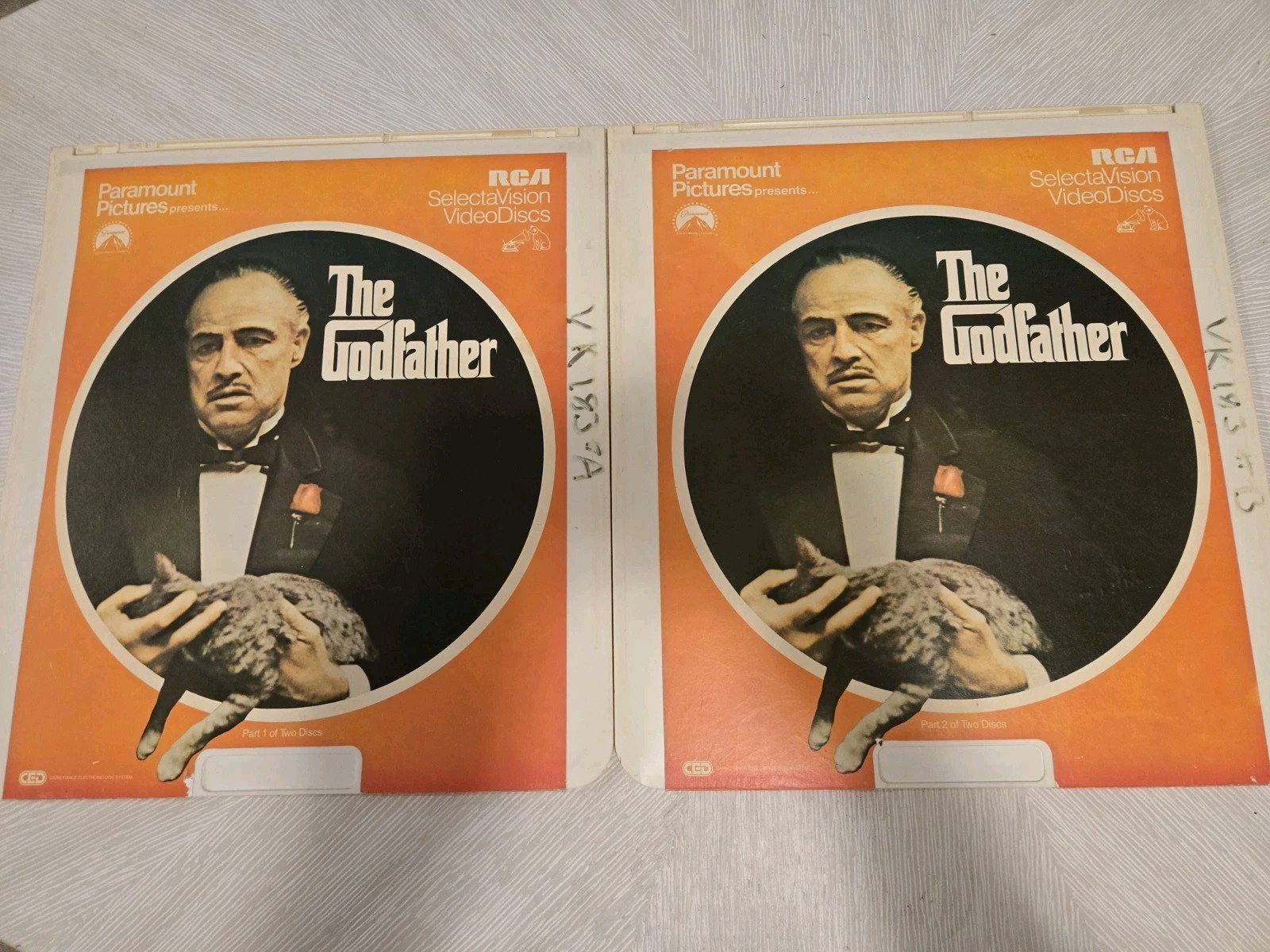 Vtg. 1972 RCA SelectaVision VideoDiscs The Godfather 2 Disc Set Paramount