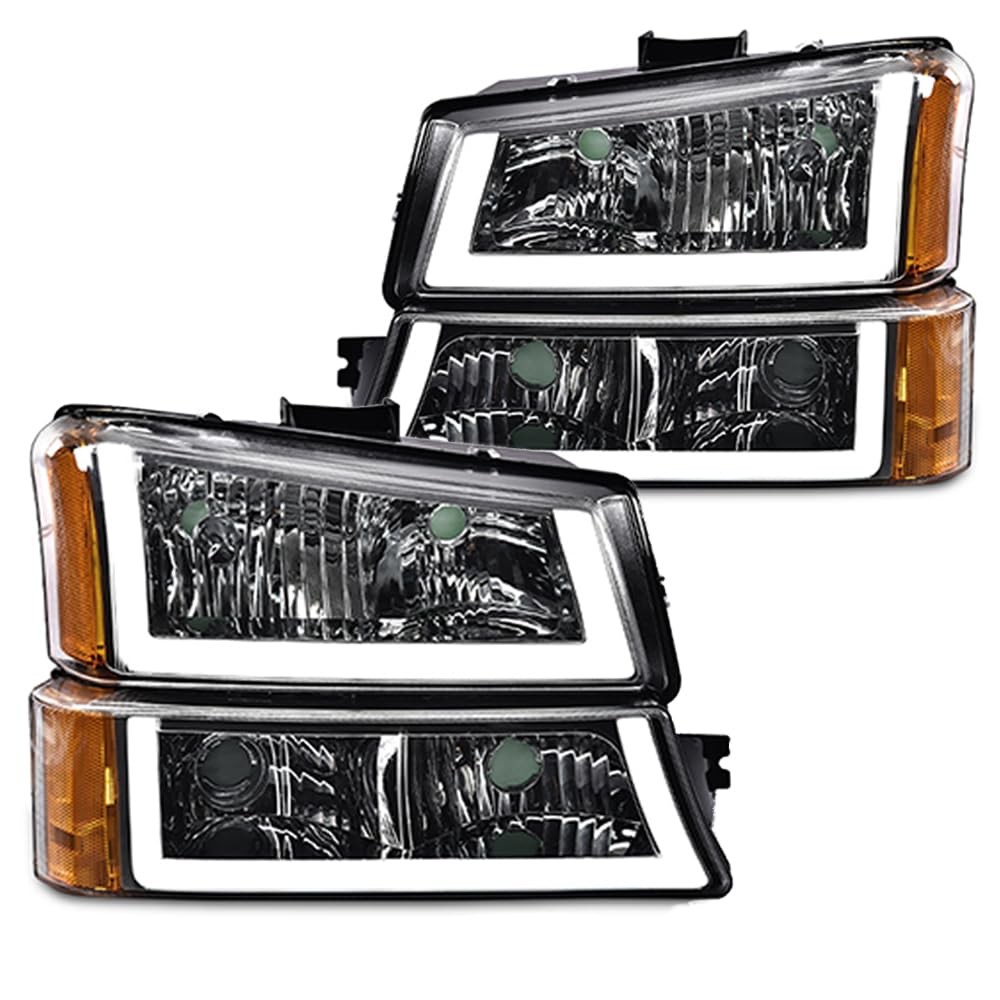 LED Headlight Assembly for 2003-2006 Chevy Silverado/Avalanche HD, Clear Lens