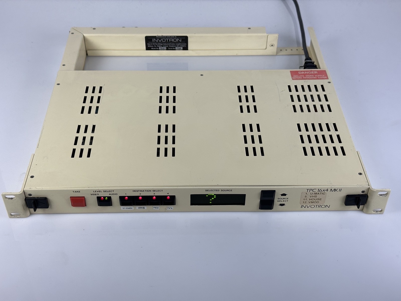 Invotron TPC 16x4 MKII Video Matrix Switch (Not Tested)