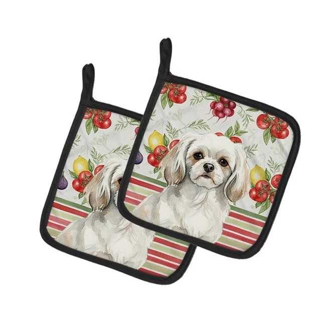 Carolines Treasures WDK8443PTHD Unisex Adult White Tibetan Spaniel Vegetables...