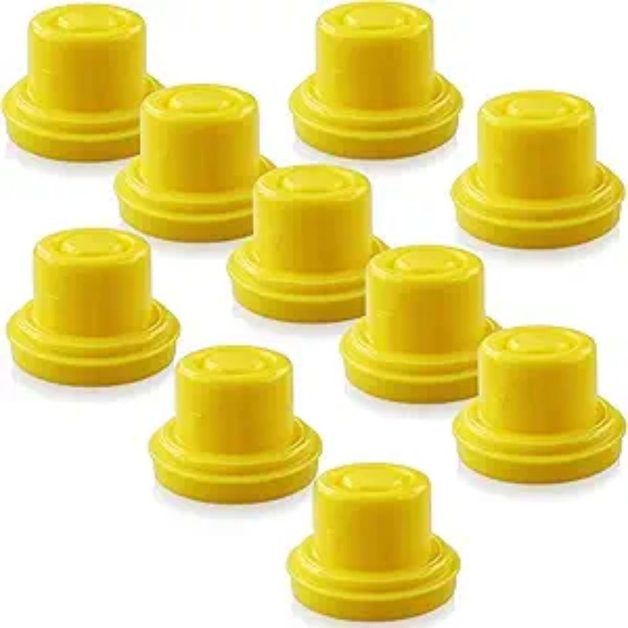Professional Top Hat Blitz Gas Can Cap, Yellow - Universal Spout Replacement wit