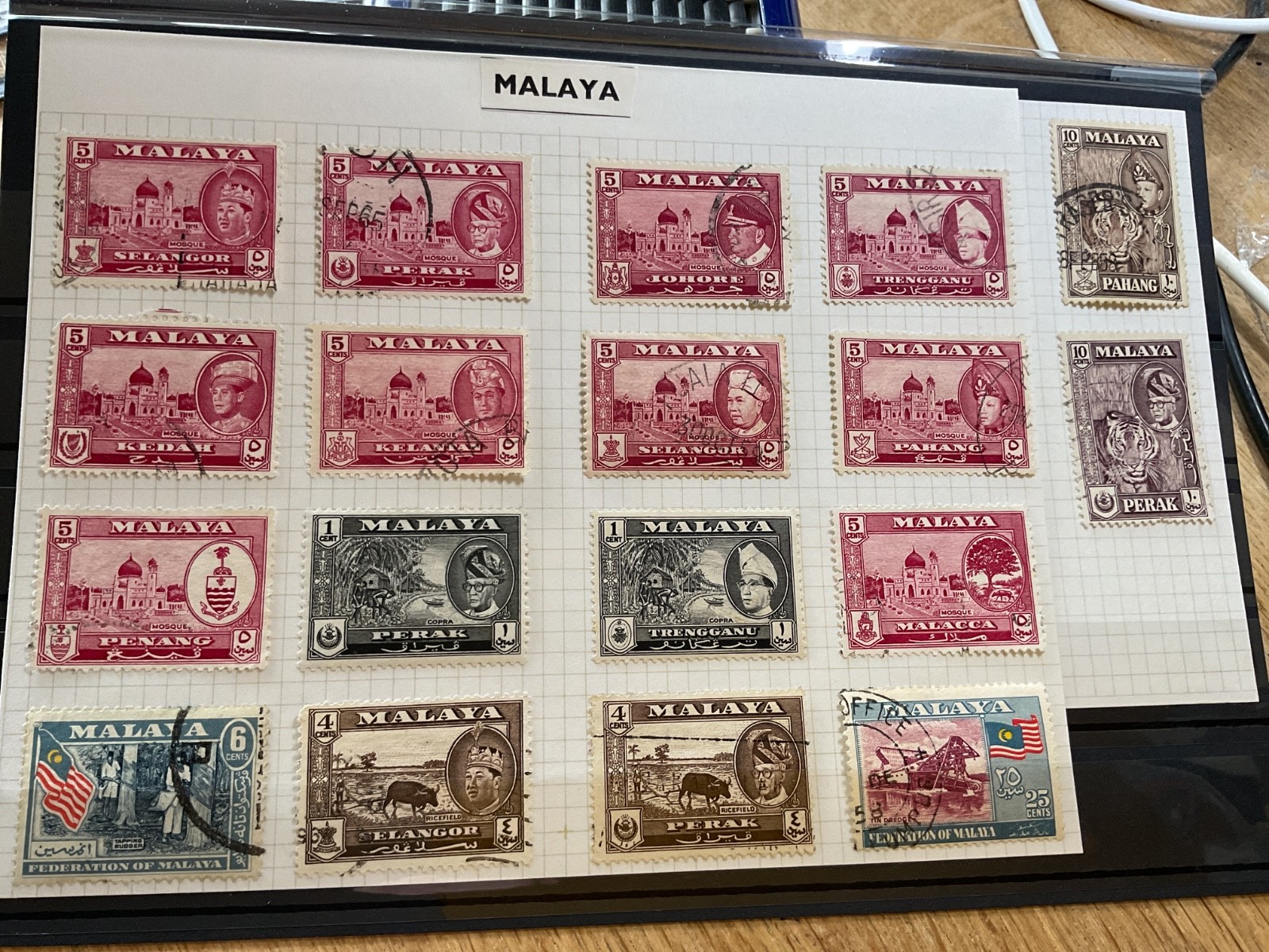 Malaysia  early mounted mint or used stamps   B3593
