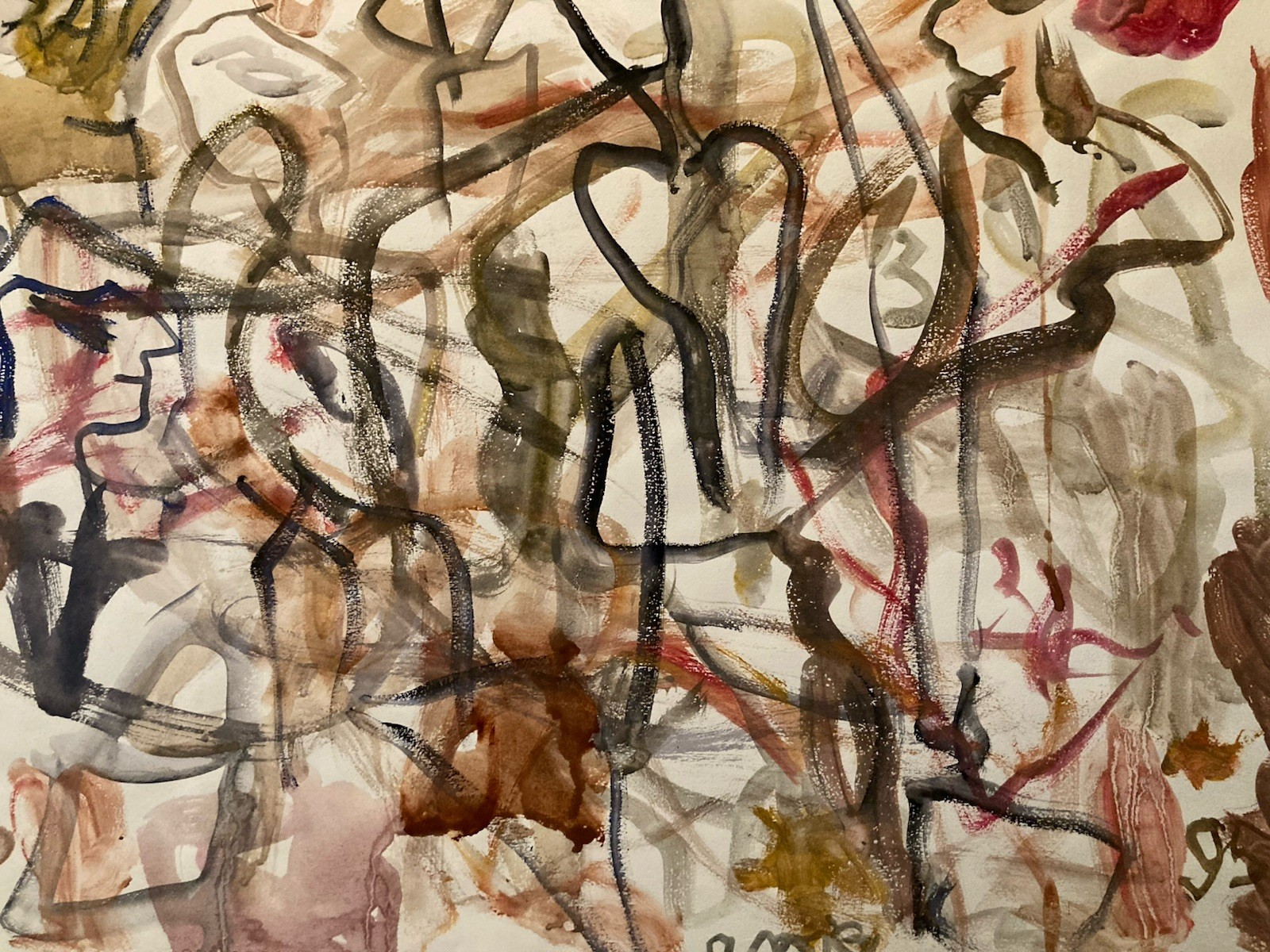 Painting Abstraction Drawing Aurel Cojan Abstract Expressionism 1990