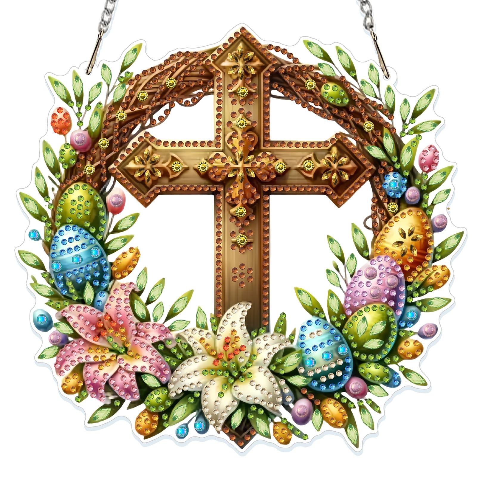 Wreath Diamond Art Hanging Kit For Adults DIY Double Sided 5D Crystal Craft